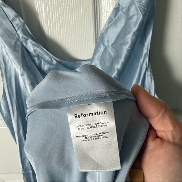 Reformation Annabelle Silk Dress 14 - Picture 9 of 10